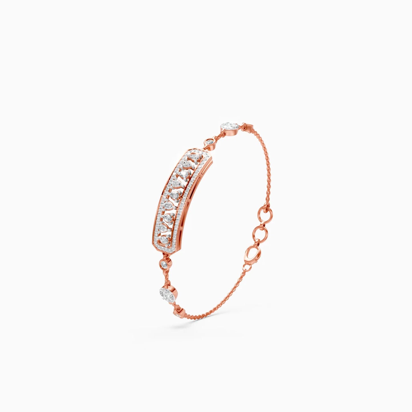 Regal Radiance Drop Diamond Bracelet