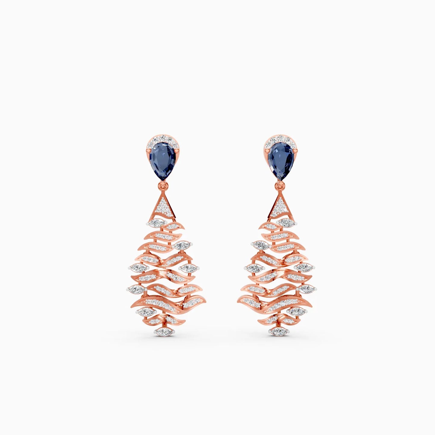 Ocean Drape Lab Grown Diamond Earrings