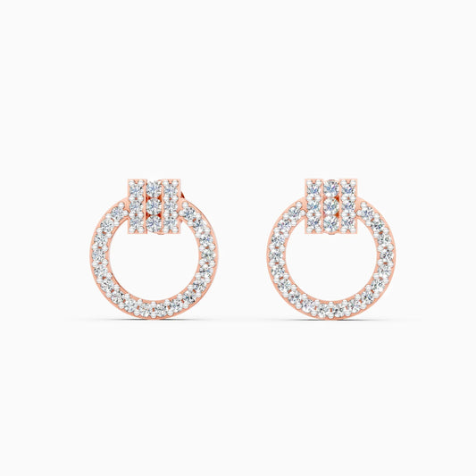 Celeste Circle Lab Grown Diamond Earrings