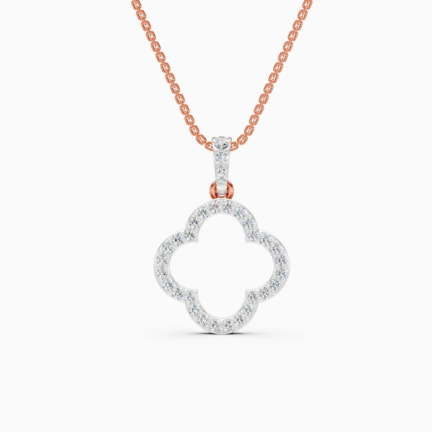Clover Lab Grown Diamond Pendant Necklace