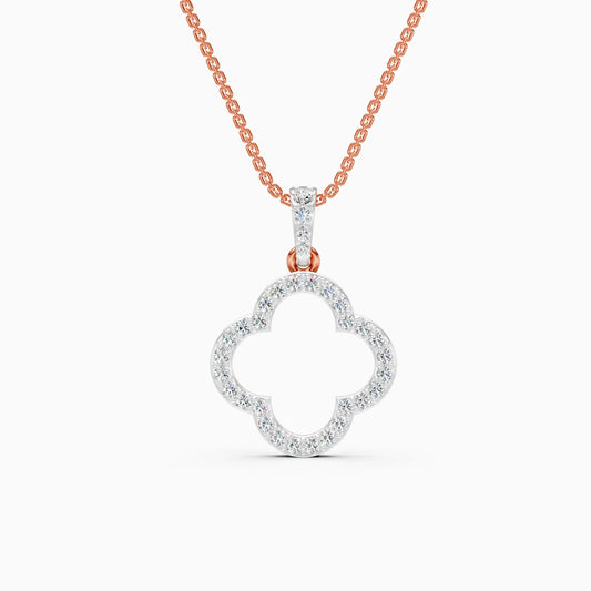 Clover Lab Grown Diamond Pendant Necklace