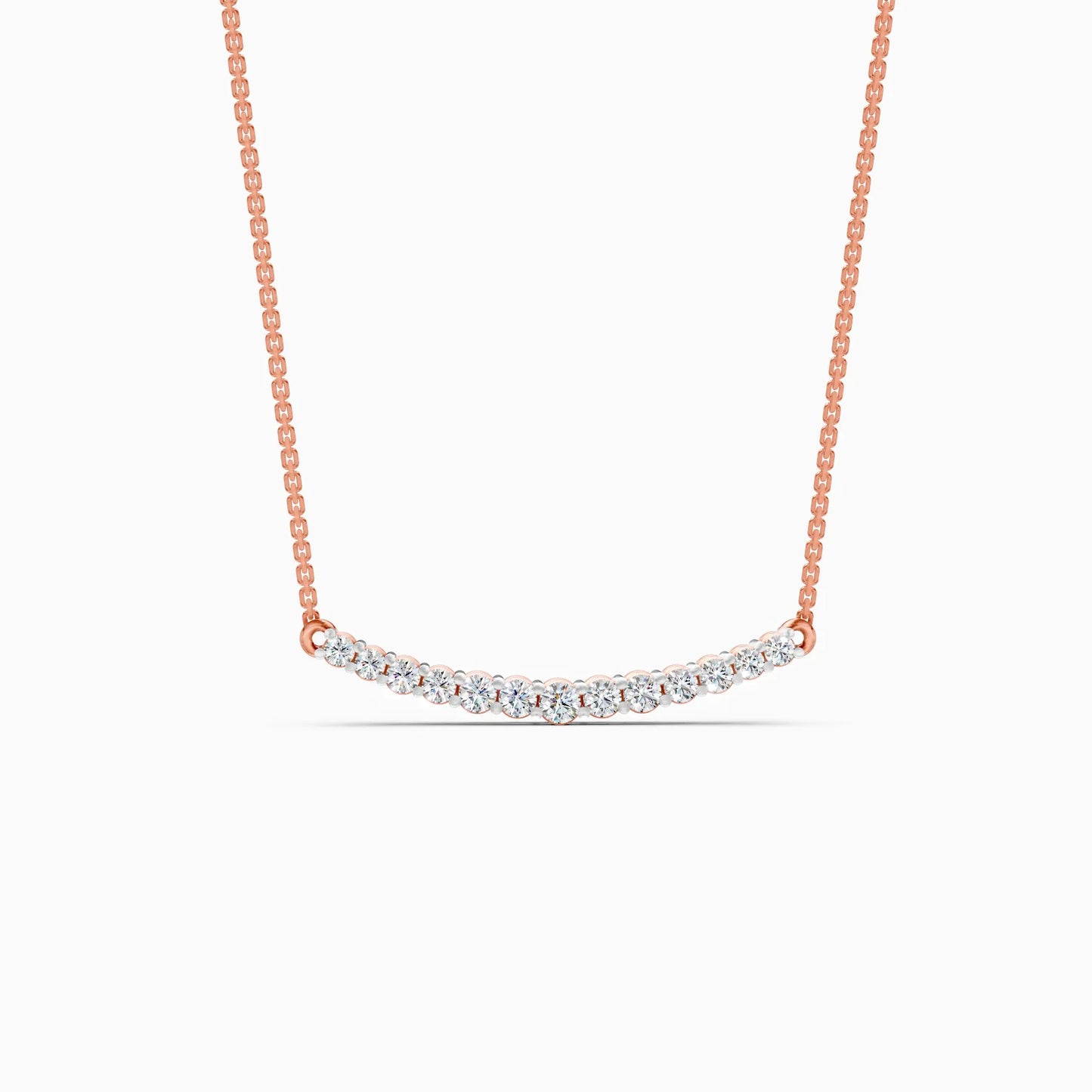 Dainty Lab Grown Diamond Bar Necklace