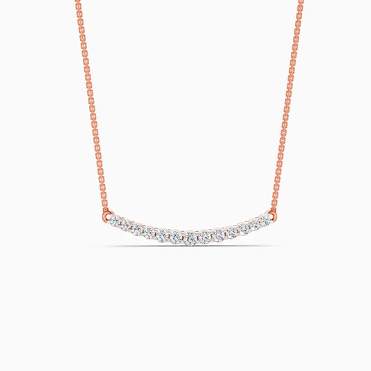 Dainty Lab Grown Diamond Bar Necklace