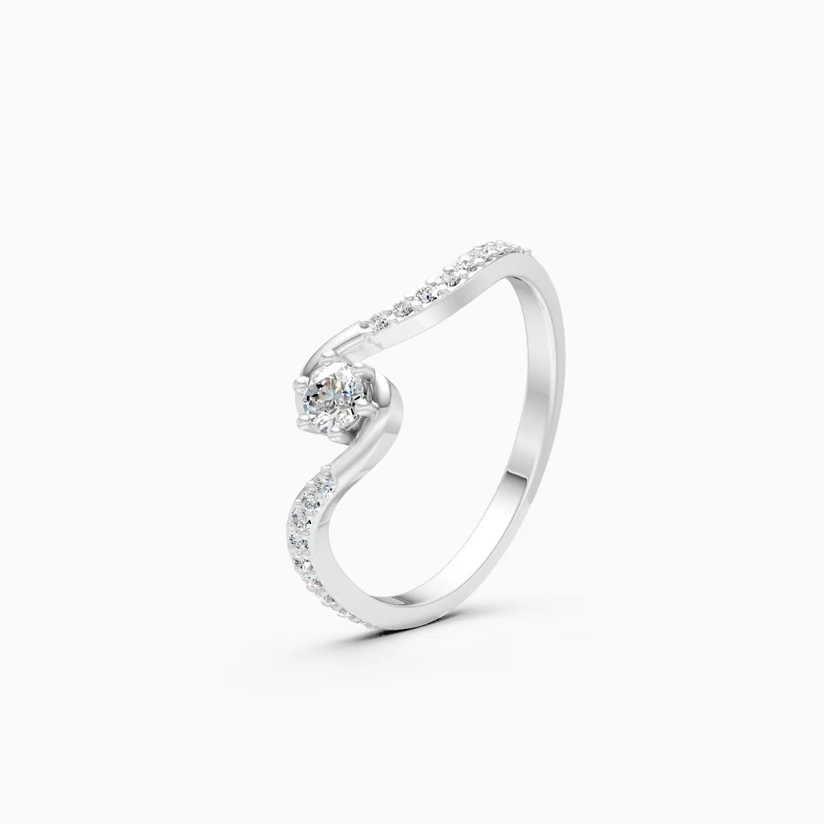 Modern Wave Lab Grown Diamond Ring
