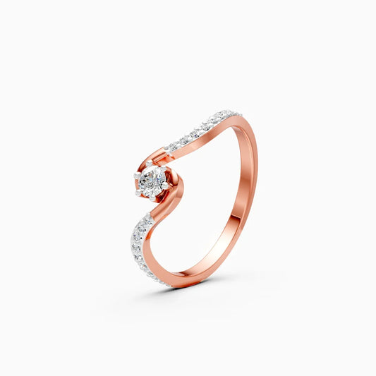 Modern Wave Lab Grown Diamond Ring