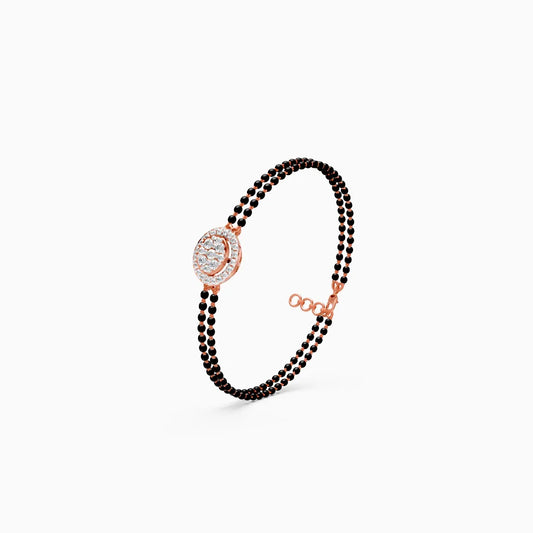 Circular Motif Lab Grown Diamond Mangalsutra Bracelet