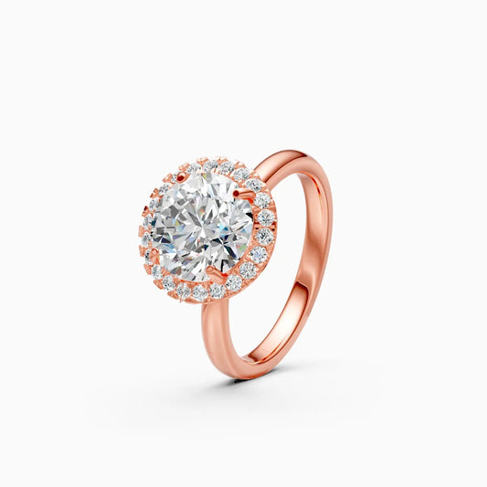 Brilliant Round Timeless Halo Diamond Ring