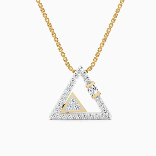 Modern Triangle Lab Grown Diamond Pendant