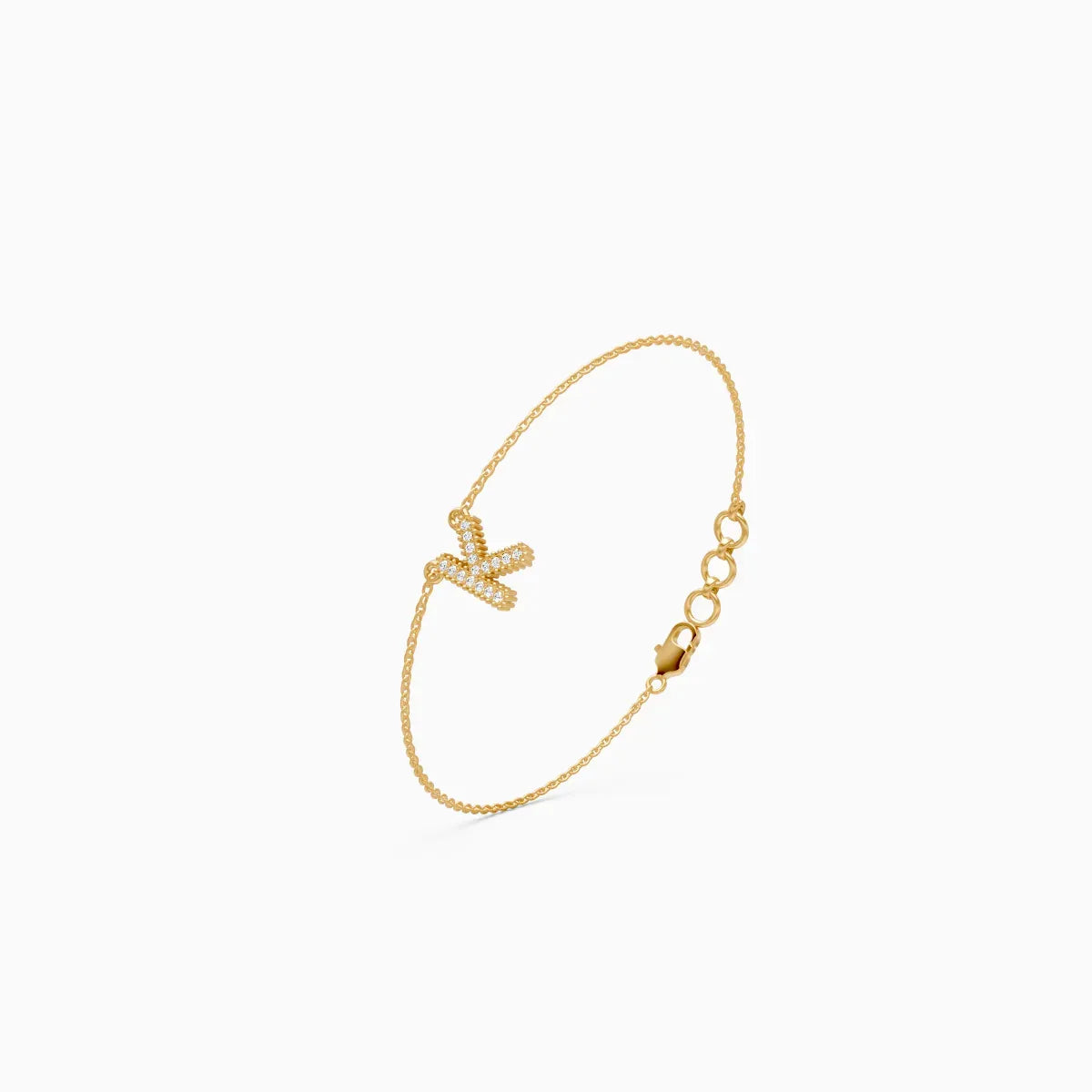 K Custom Name Lab Diamond Bracelet