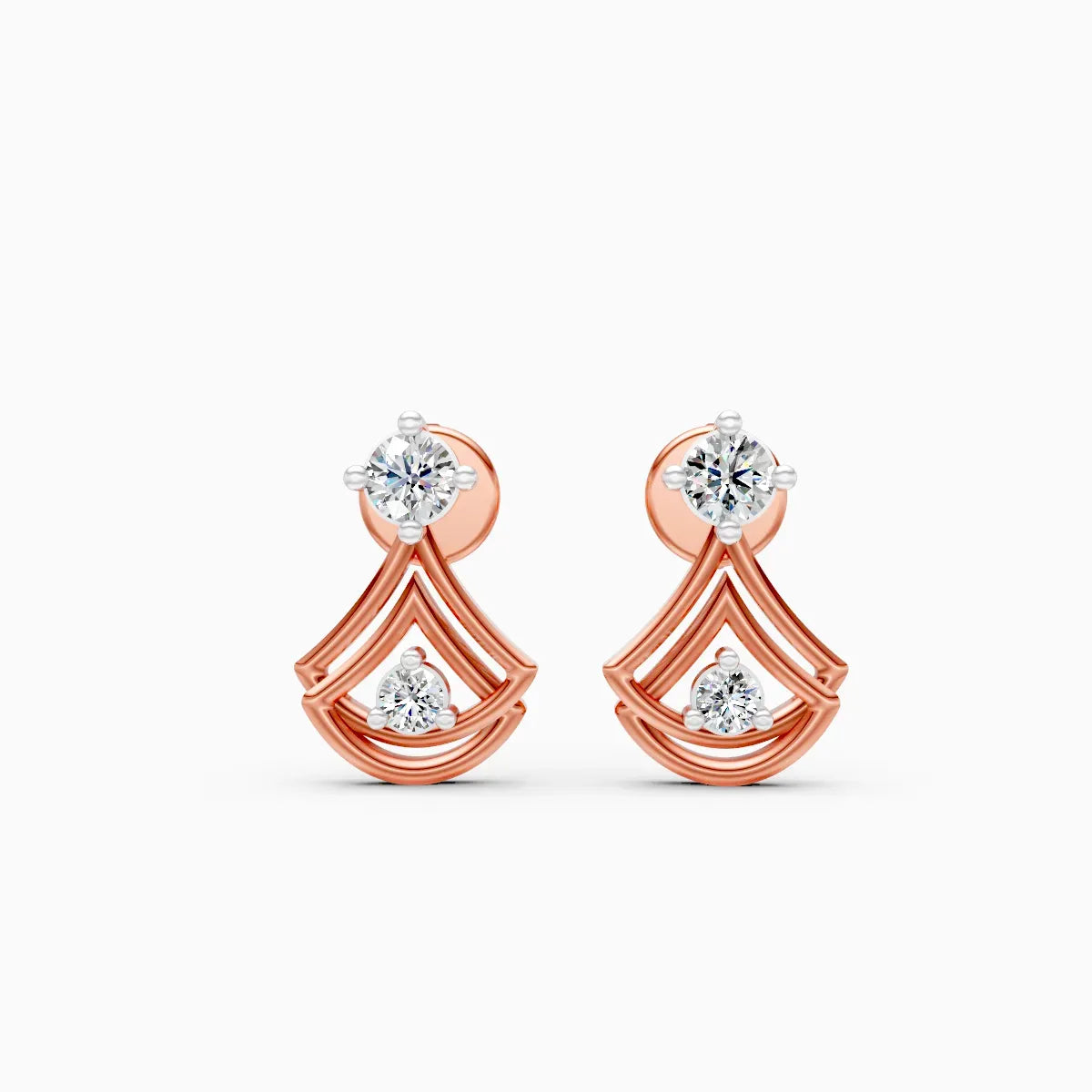 Dual Curve Diamond Studs