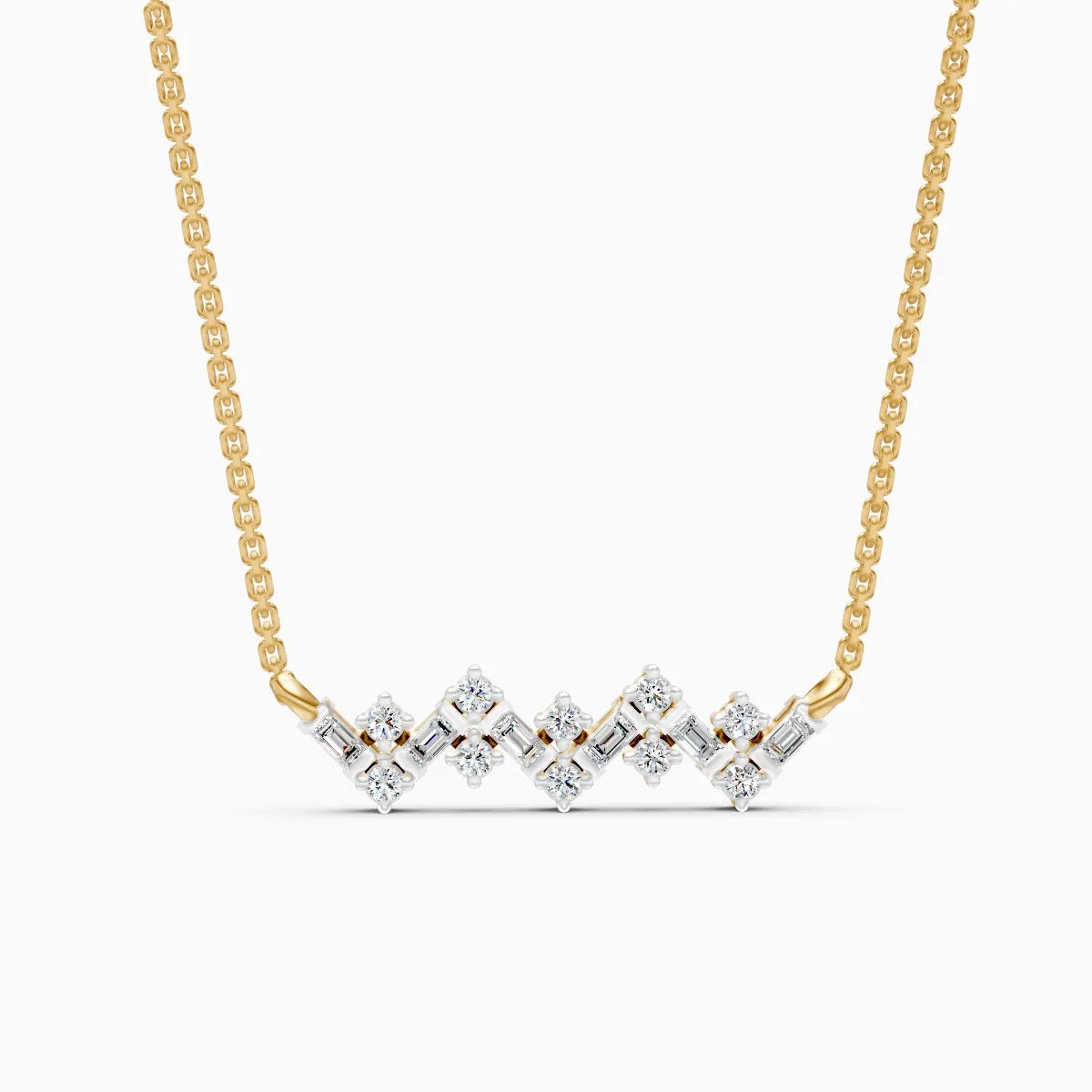 Minimalist Zigzag Gleam Necklace