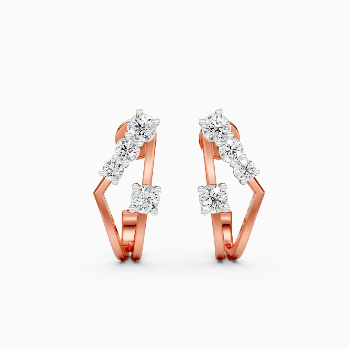 Lustra Edge Lab Grown Diamond Earrings