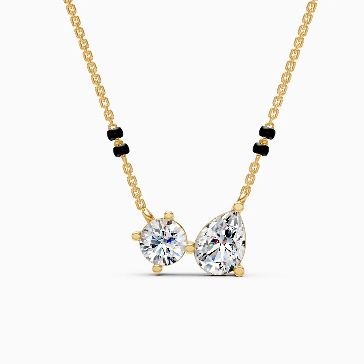 Round Meets Drop Design Pendant Mangalsutra