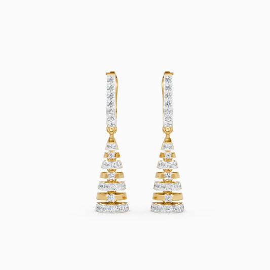 Tapered Elegance Drop Earrings Tiered to Perfection
