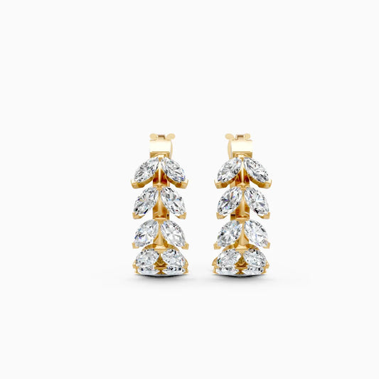 Elegant Marquise Flow Hoop Earrings