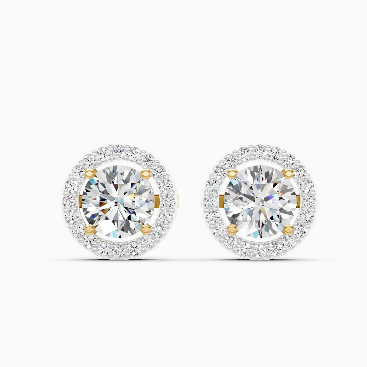 Whispering Halo Diamond Studs