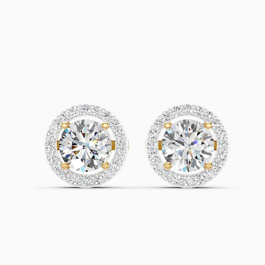 Whispering Halo Diamond Studs