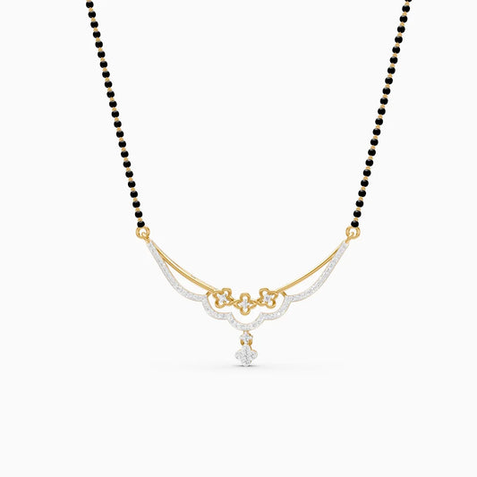Two-Tone Floral Glow Lab Diamond Mangalsutra