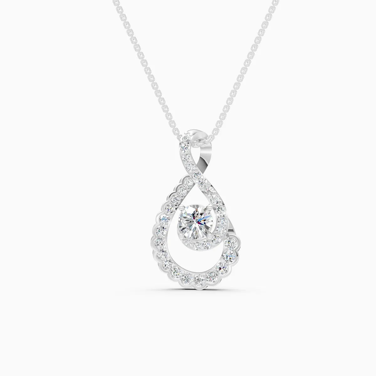 Twinkling Curve Lab-Grown Diamond Pendant