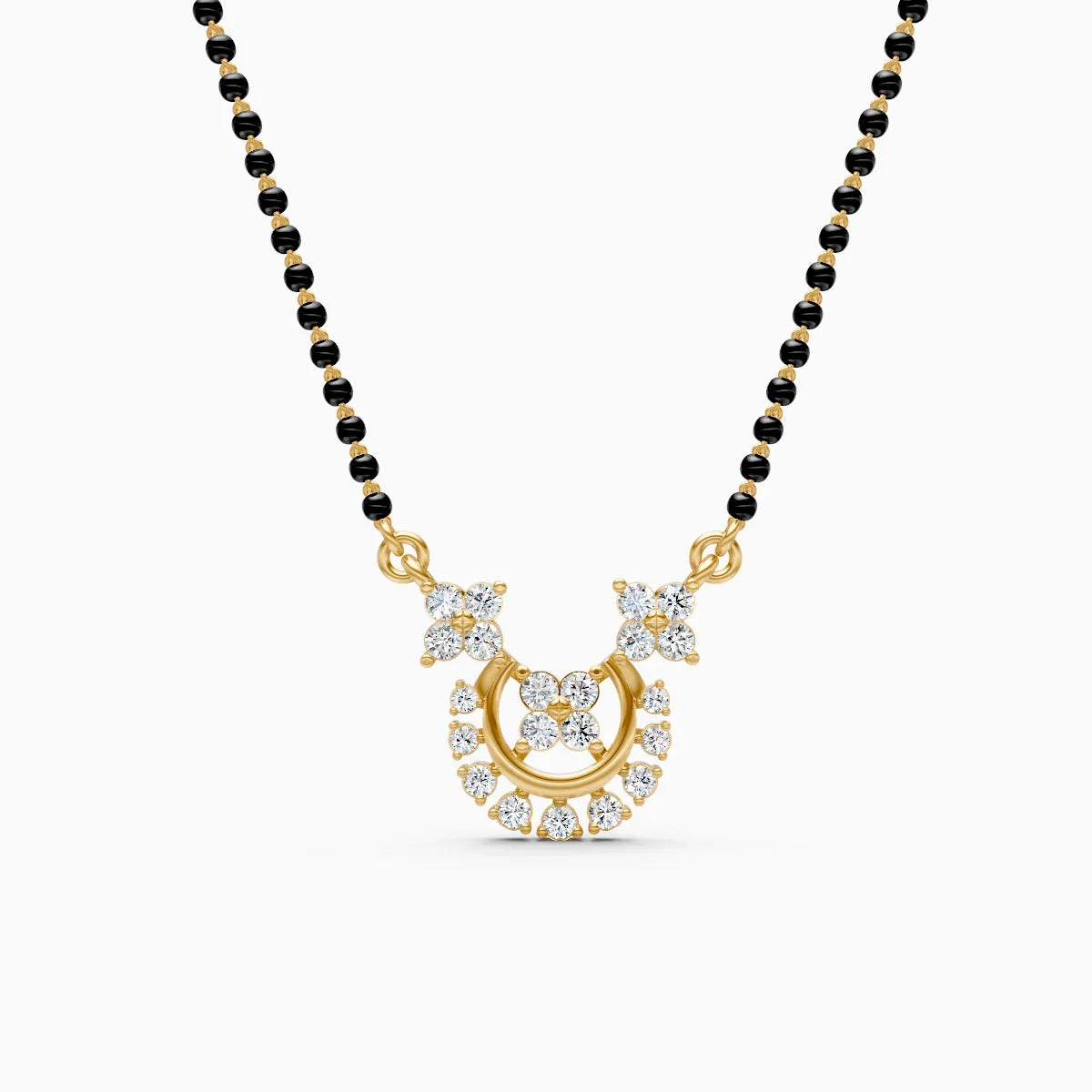 Round Lab Grown Diamond Bridal Mangalsutra