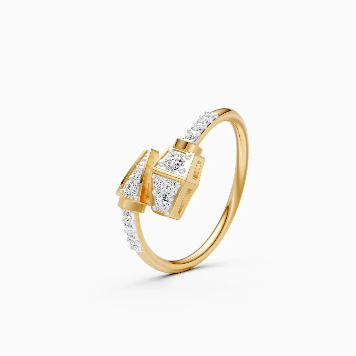 Asymmetric Geometric Cluster and Spike Open Bypass Ring