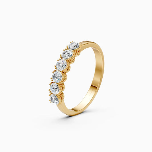 Elegant Prong-Set Diamond Half Eternity Ring