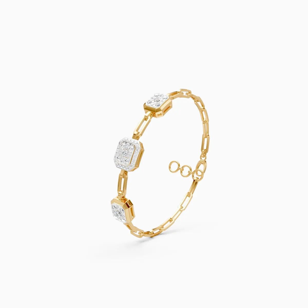 Linear Triple Accent Diamond Bracelet