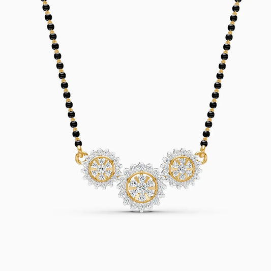 Beautiful Three Diamond-Studded Mangalsutra