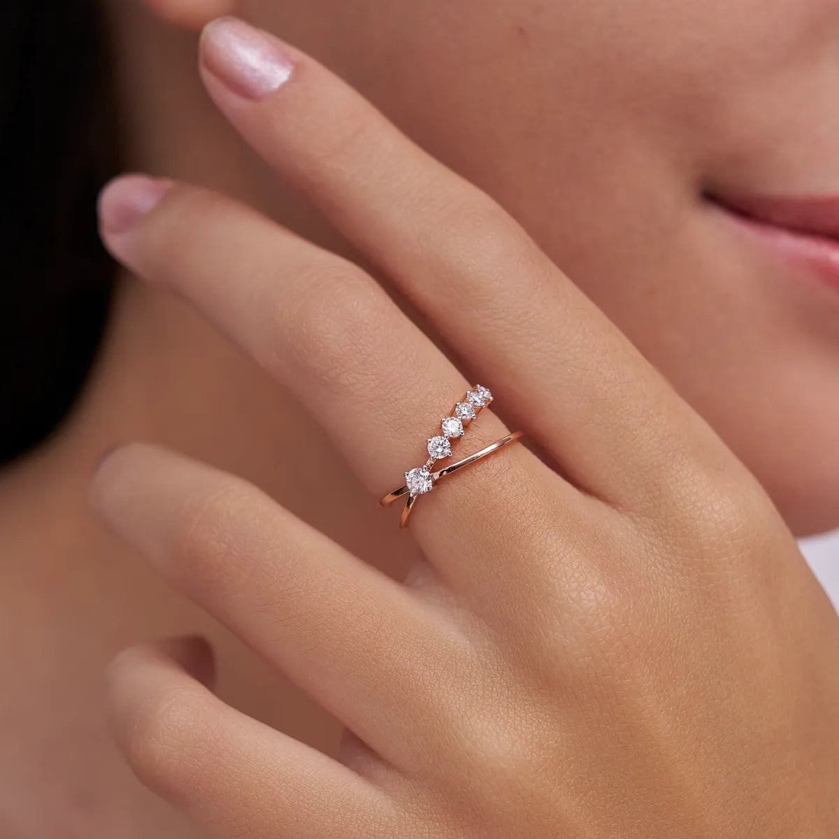 Criss Cross Glow Lab Grown Diamond Ring