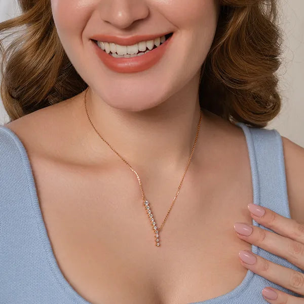 Aurora Line Lab Grown Diamond Necklace
