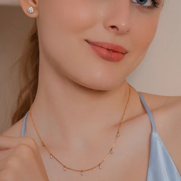 Twinkle Drops Lab Grown Diamond Necklace