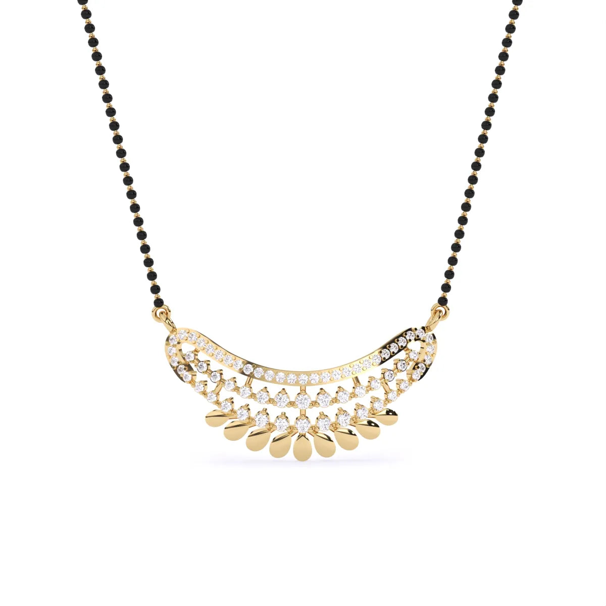 Modern Layered Small Diamond Mangalsutra