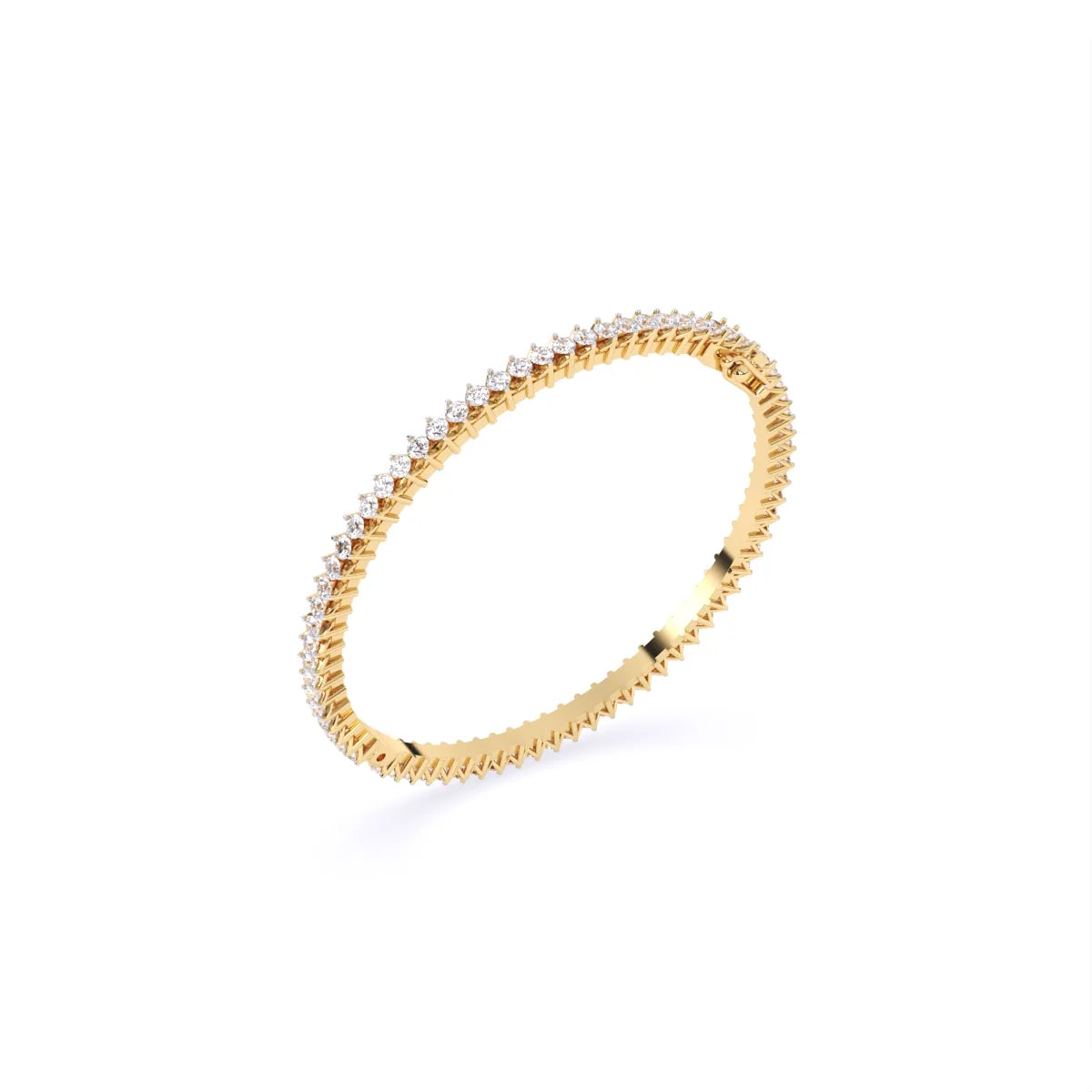 Round Solitaire Lab Grown Diamond Bangles
