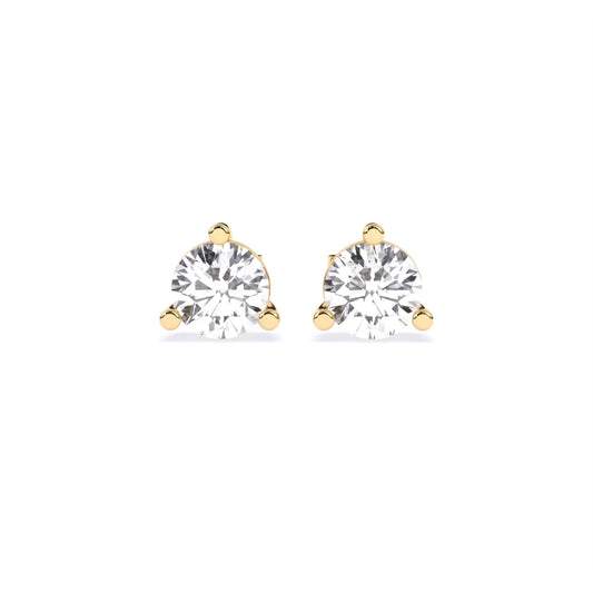 Round Cut Lab Grown Diamond stud Earrings