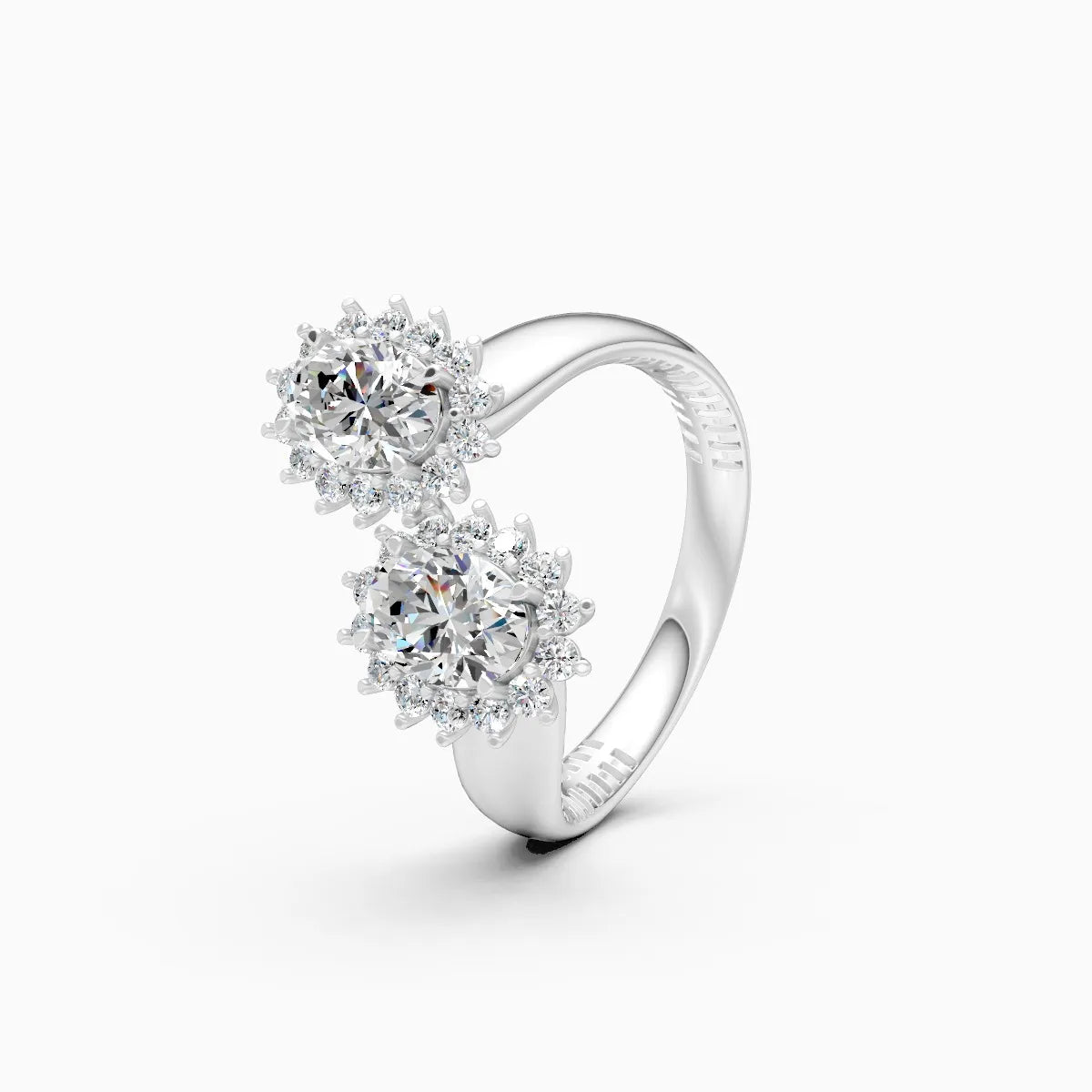 Twin Bloom Lab Grown Diamond Ring