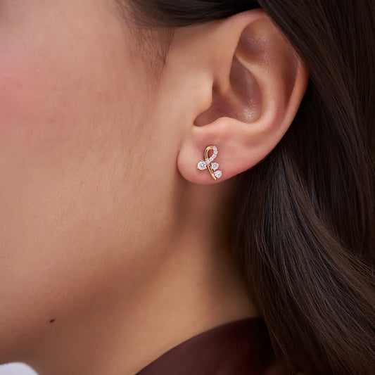 Round Diamond Twist Studs