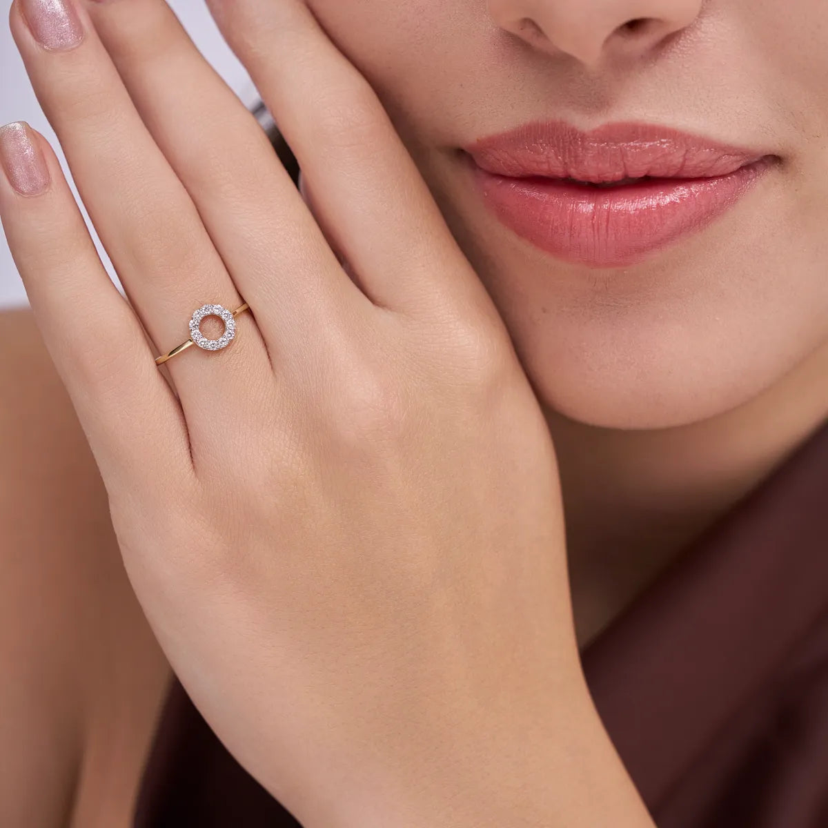 Open Halo Circle Ring