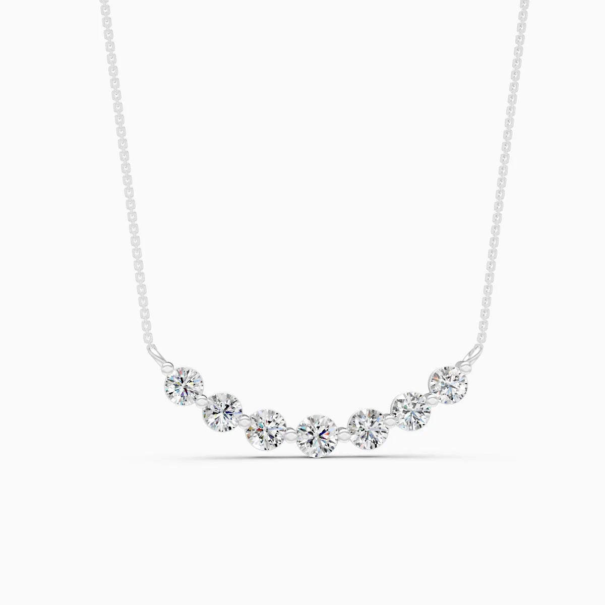 Rosette Princess Cut Diamond Pendant Necklace