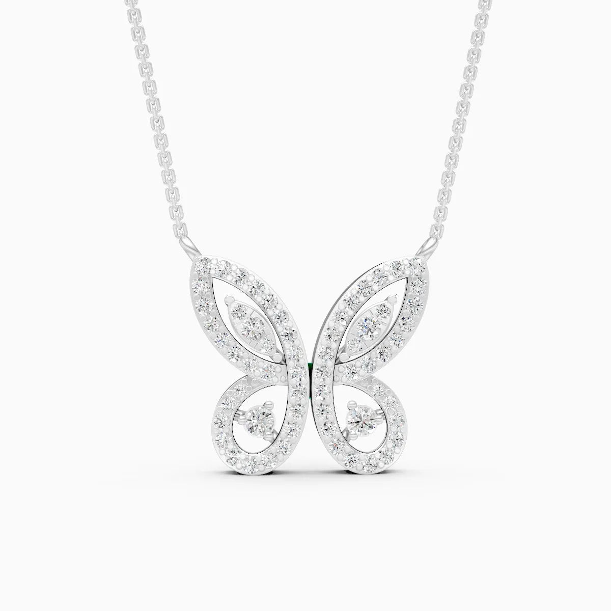 Butterfly Style Lab Grown Diamond necklace