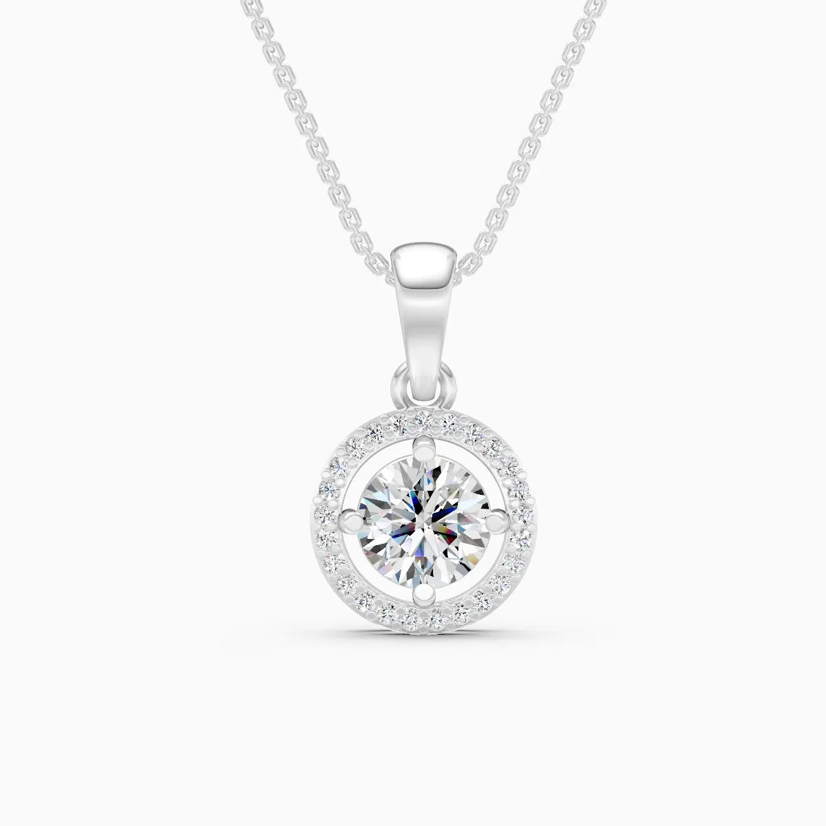 Eternal Solitare Orbit Lab Grown Diamond Pendant