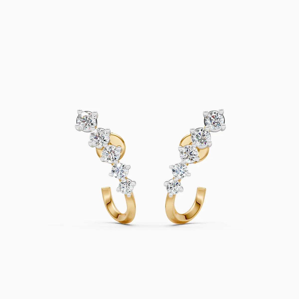 Sleek Curve Lab Grown Diamond Studsa