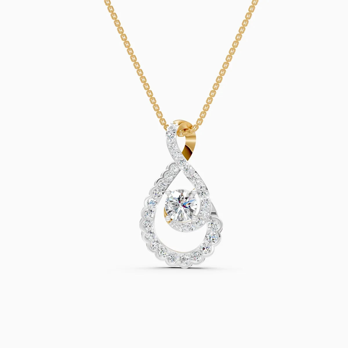 Twinkling Curve Lab-Grown Diamond Pendant