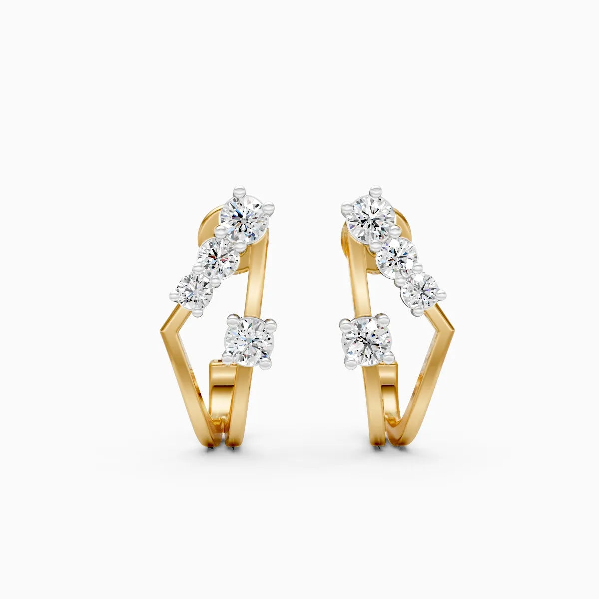Lustra Edge Lab Grown Diamond Earrings
