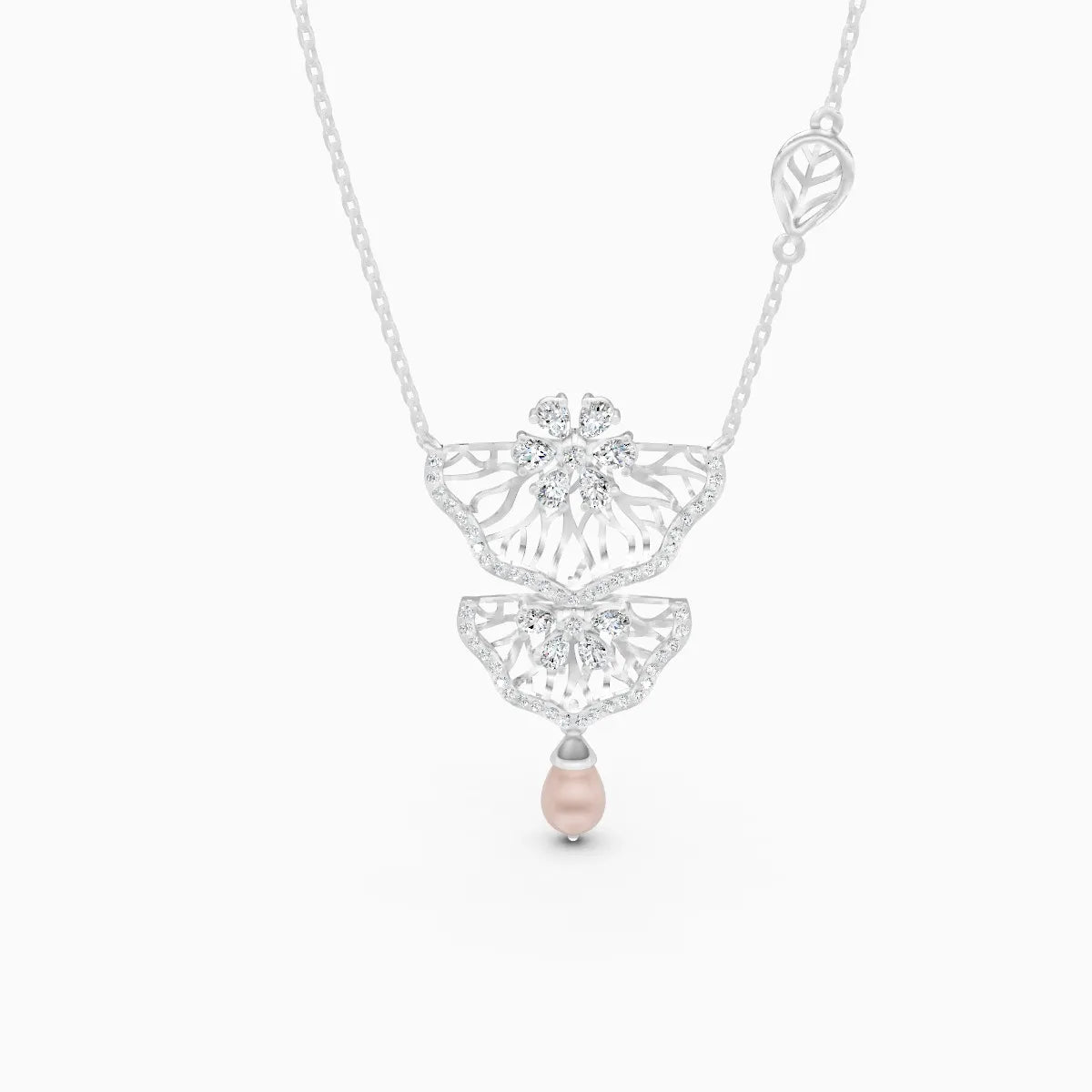 Blossom Leaf Lab Grown Diamond Pendant