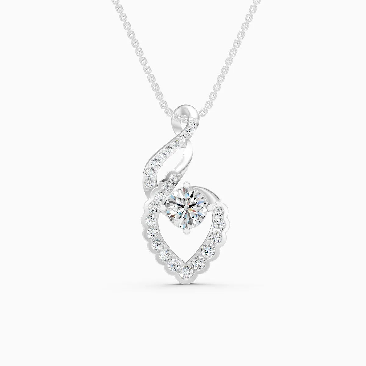 Celeste Swirl Lab Grown Diamond Pendant