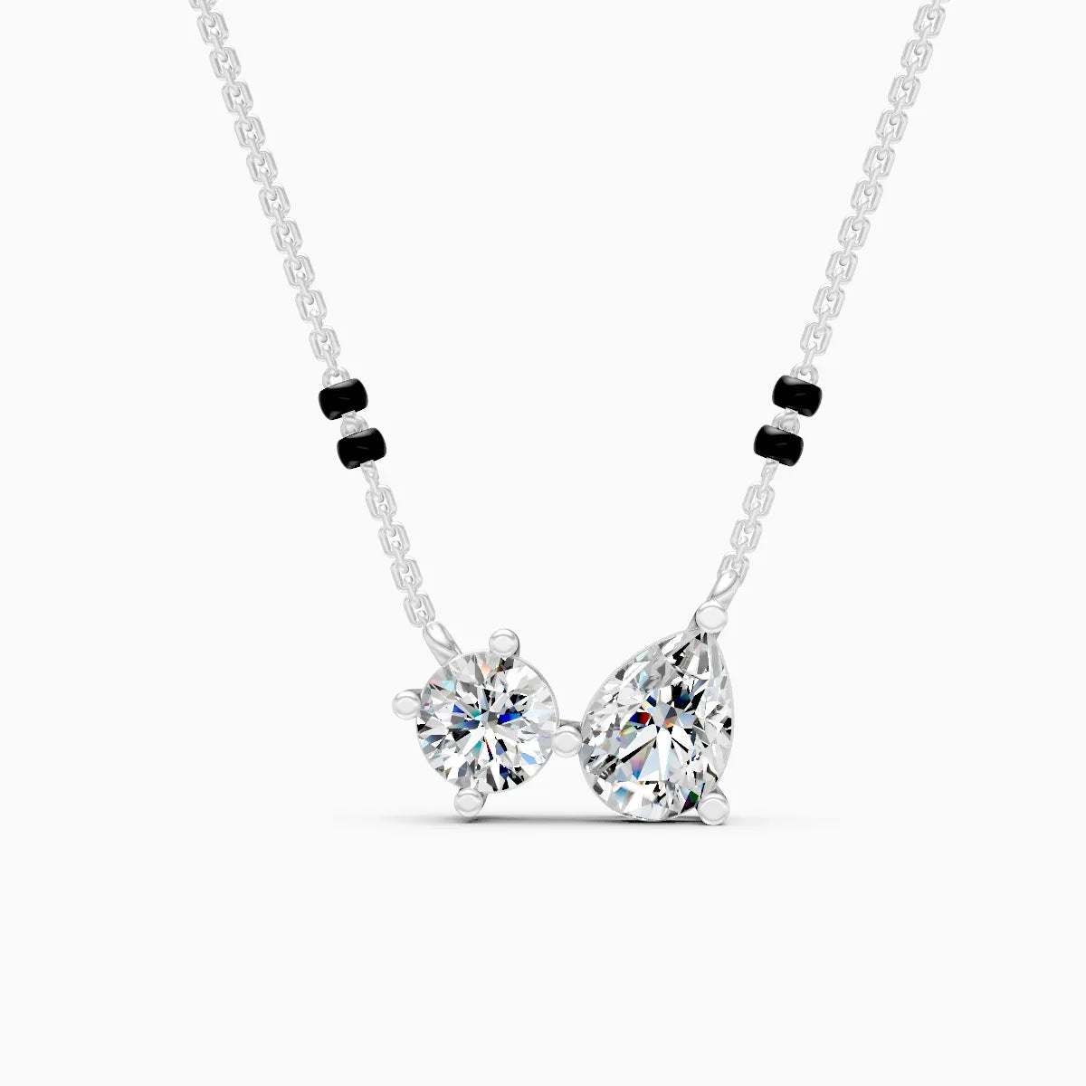 Round Meets Drop Design Pendant Mangalsutra