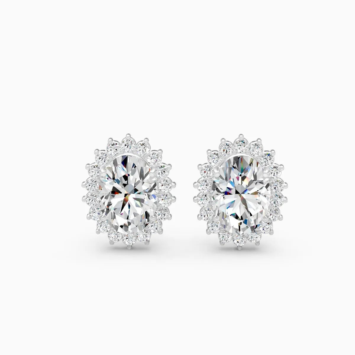 Petite Halo Diamond Studs