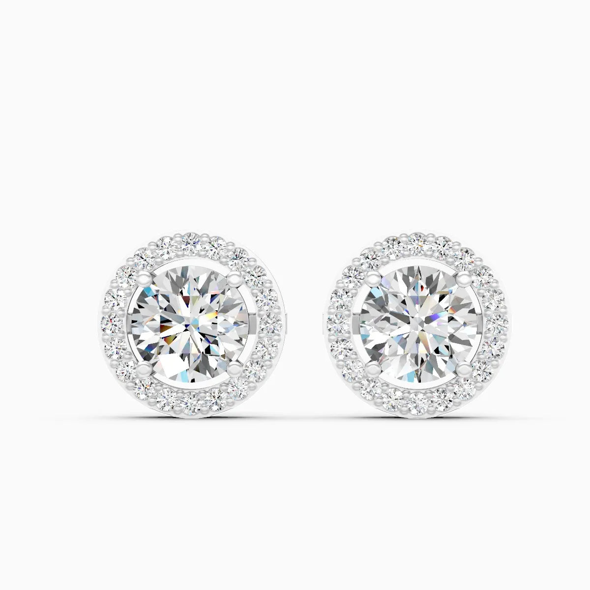 Whispering Halo Diamond Studs