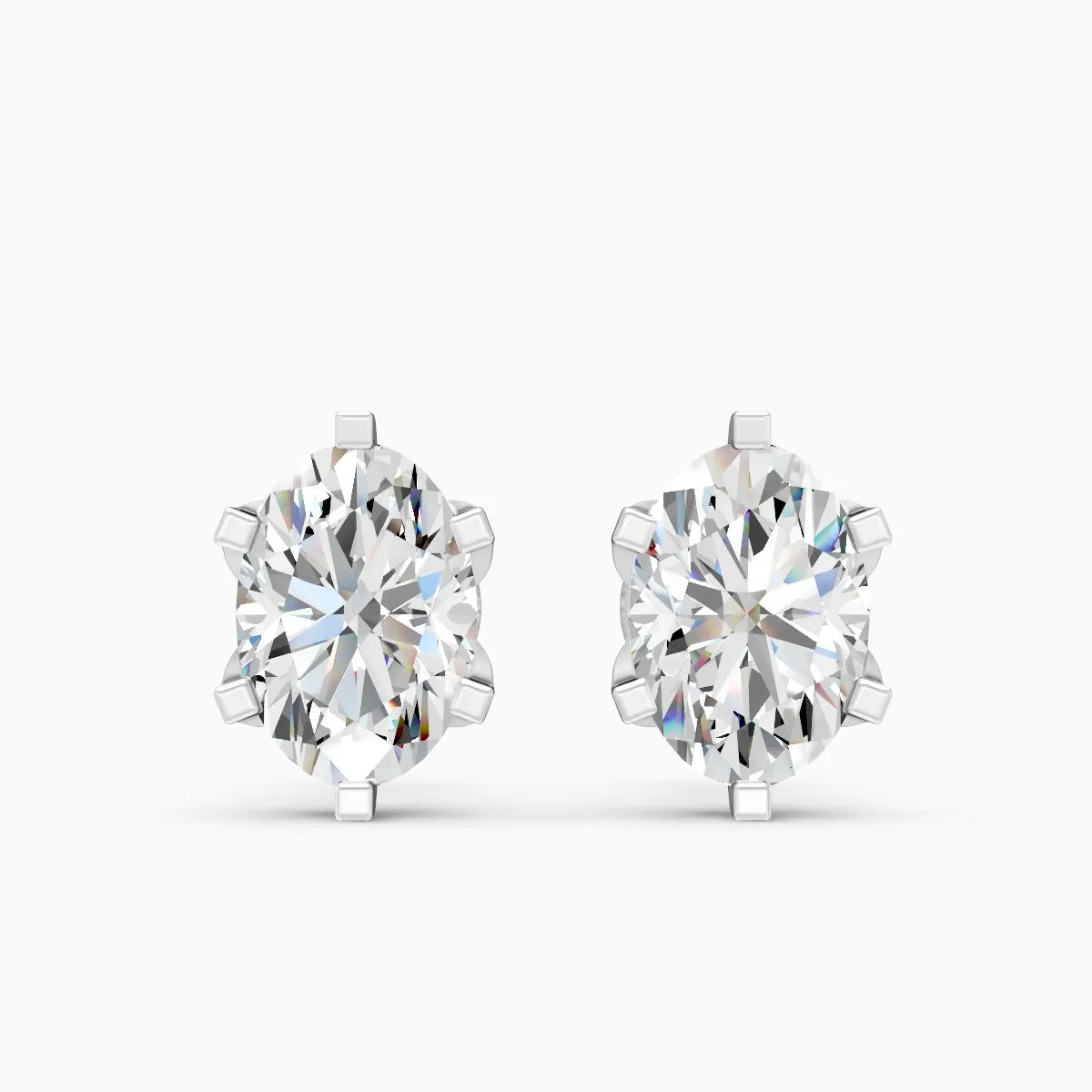 Celeste Oval Diamond Studs