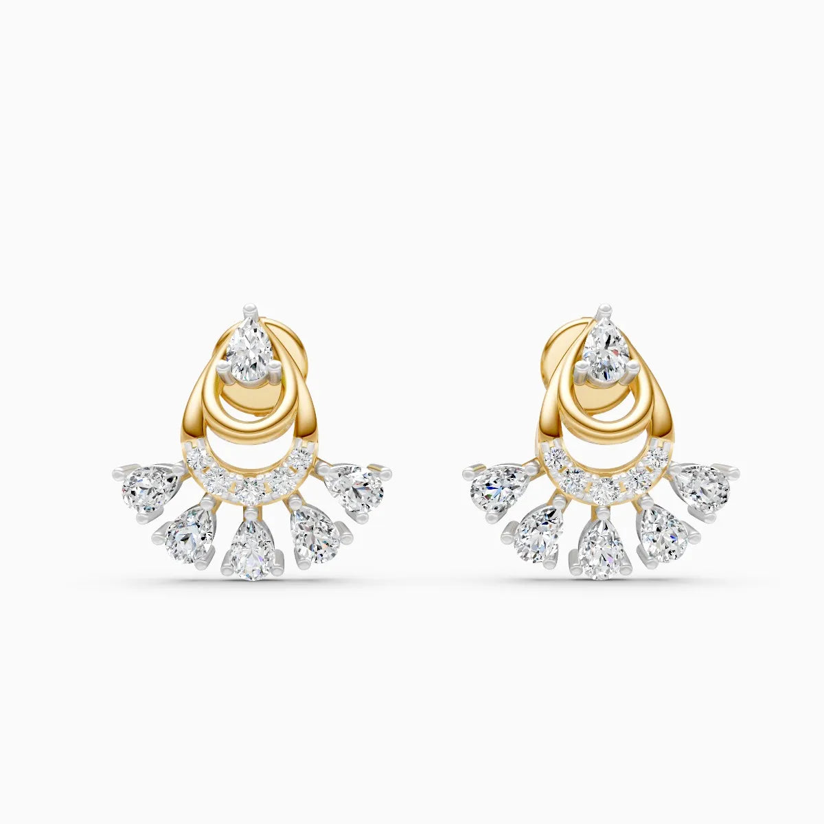 Opaline Feather Lab-Grown Diamond Earrings